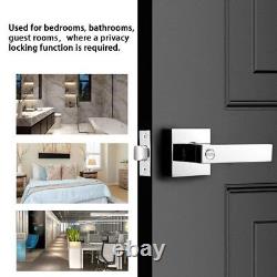 10 Pack Commercial Heavy Duty Privacy Door Levers, Flat Style Door Handle Set