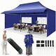 10'x20' Pop Up Canopy With Awning Heavy Duty Outdoor Commercial Vendors Gazebo