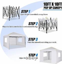 10' x 10' Pop Up Canopy Tent Easy Set-up Portable Heavy Duty Commercial Canopy==