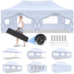 10x20FT Pop Up Canopy Wedding Commercial Heavy Duty Party Tent Gazebo Sidewalls