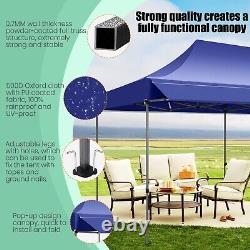10x20 Pop up Canopy with Awning Heavy Duty Party Gazebo Commercial Outdoor Tent/