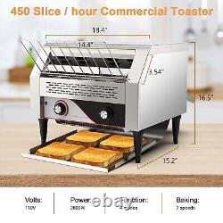 150-450 Slices/Hour Commercial Conveyor Toaster Heavy Duty Bread Baking Machine