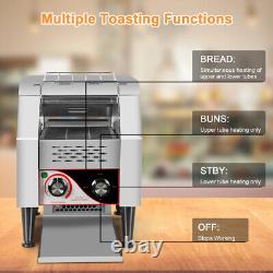 450 Slices/H Commercial Conveyor Toaster Heavy Duty Bread Baking Machine 2600W
