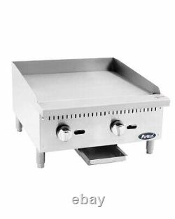 ATOSA ATMG-24 Commercial Griddle Heavy Duty Manual Flat Top Griddle 60,000 BTU
