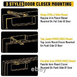 Commercial Door Closer Heavy Duty, Indoor/Outdoor Automatic Door Closer, Hold