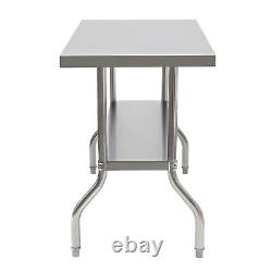 Commercial Table Heavy-duty Stainless Steel Folding Table max 1102.3 lbs Load US
