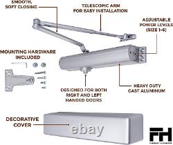 Finsbury Commercial Door Closer Automatic Heavy Duty High Traffic Adjustable ANS
