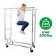 Heavy Duty Commercial Clothing Garment Rack Rolling Collapsible Chrome Us