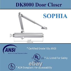 Medium/Heavy Duty Commercial Door Closer DK8000 Automatic Door Closer, Adjustabl