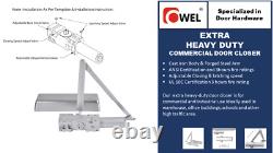 OWEL Extra Heavy Duty/UL Listed Commercial Automatic Door Closer, Cast Iron Body