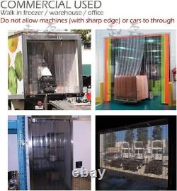 PVC Plastic Strip Curtain Freezer Room Door Strip Kit Commercial Heavy Duty New